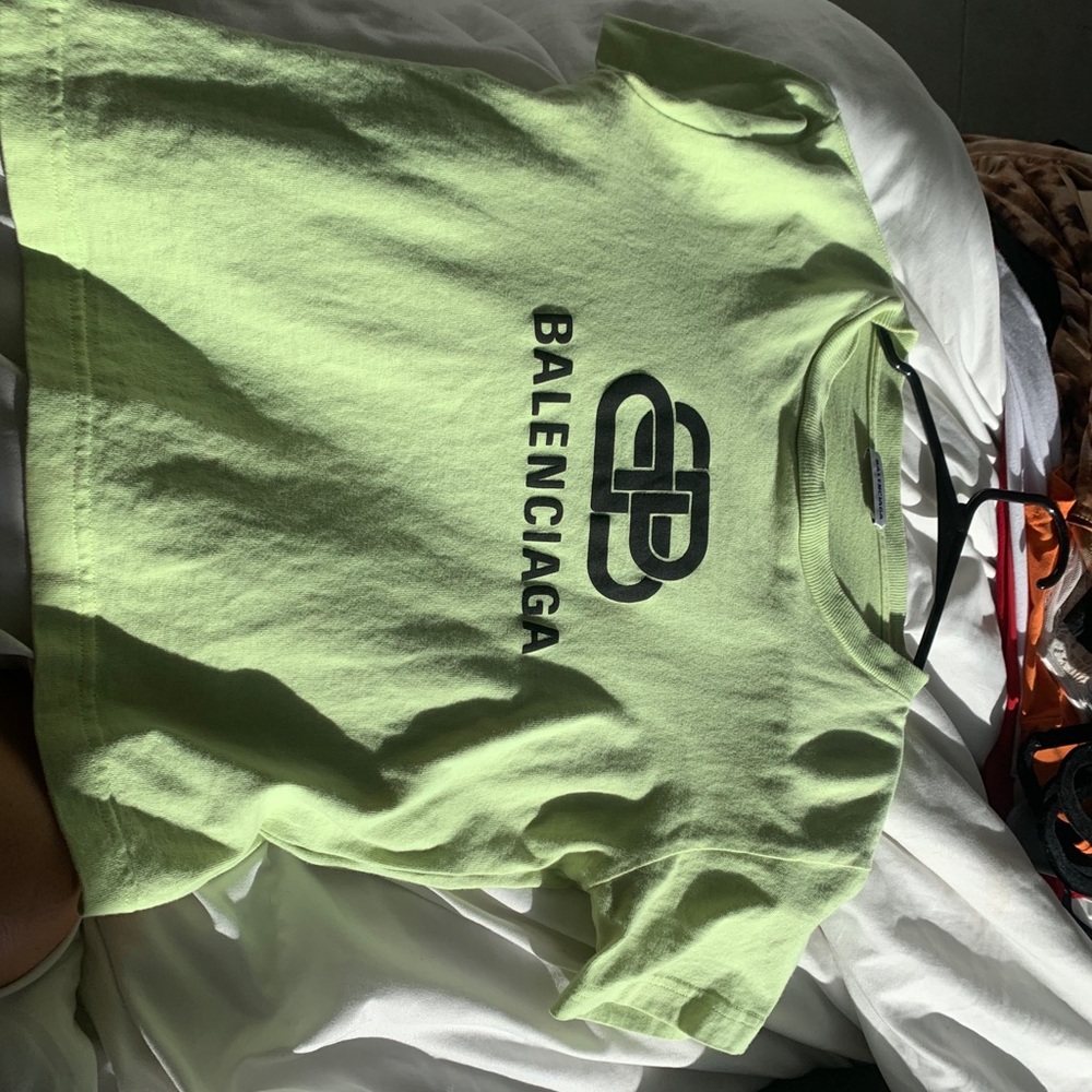 Balenciaga Lime Green Crop Top